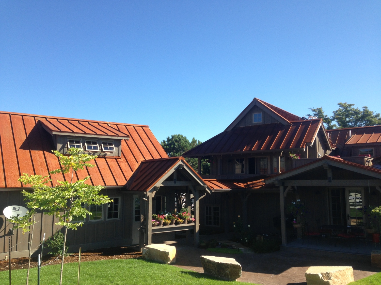 copper roof, standing seam