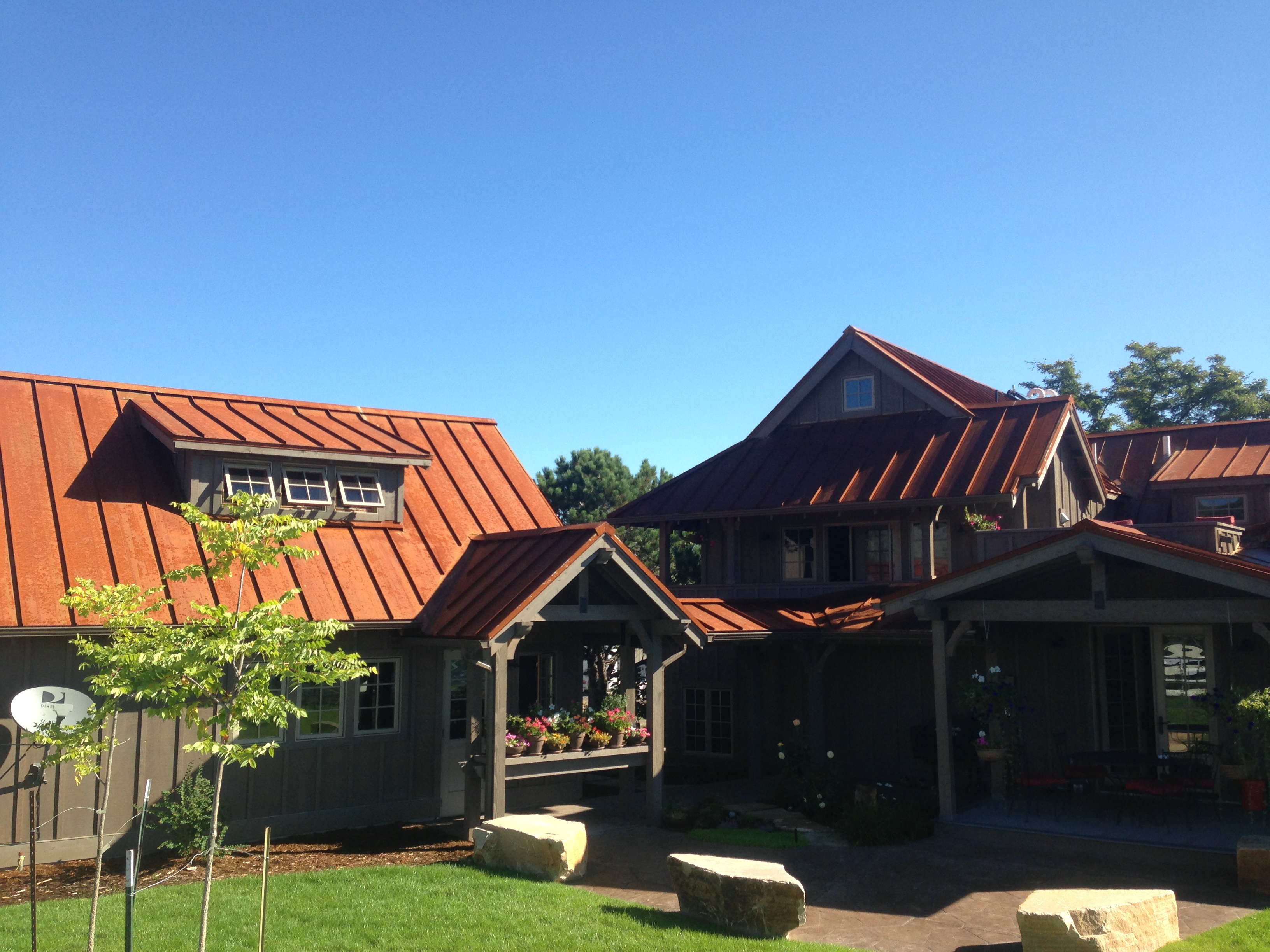 copper roof, standing seam