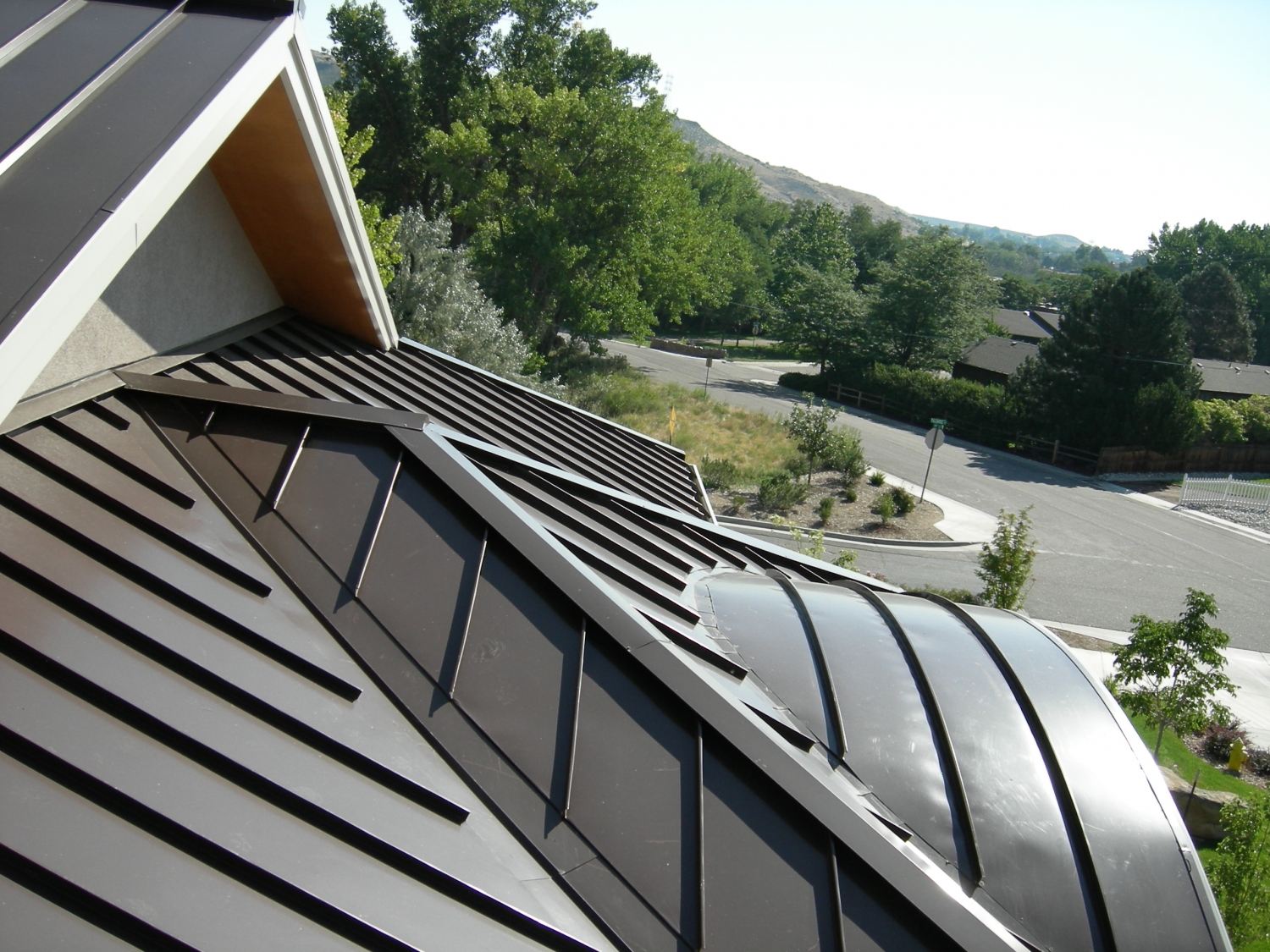 metal standing seam curved roof denver co